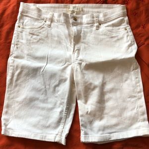 White jean shorts